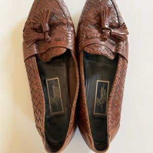 Men’s Cole Hahn Bragano Brown Braided Leather Loafers